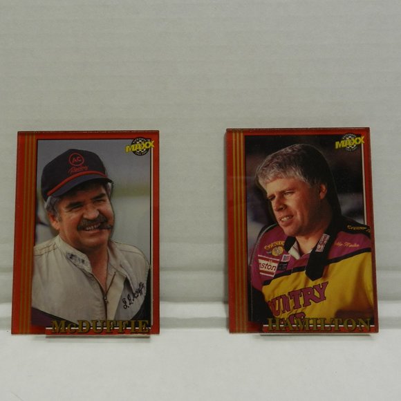 NASCAR BOBBIE HAMILTON #68 & J.D. McDuff 1992 MAXX RACE CARD 3-D ACRILIC - Picture 1 of 4